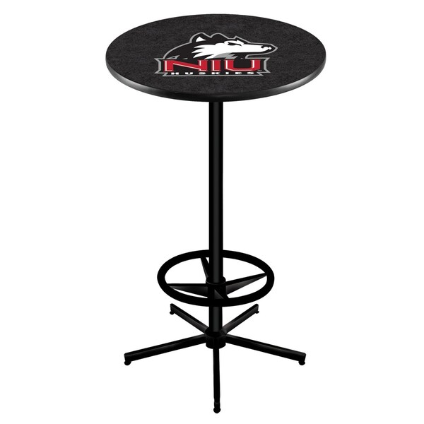 42" Black Northern Illinois Pub Table